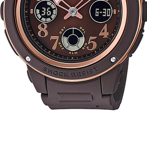dây nhựa đồng hồ nữ Casio BGA-150PG-5B2