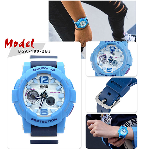 Chia sẻ mẫu đồng hồ Casio BGA-180-2B3DR
