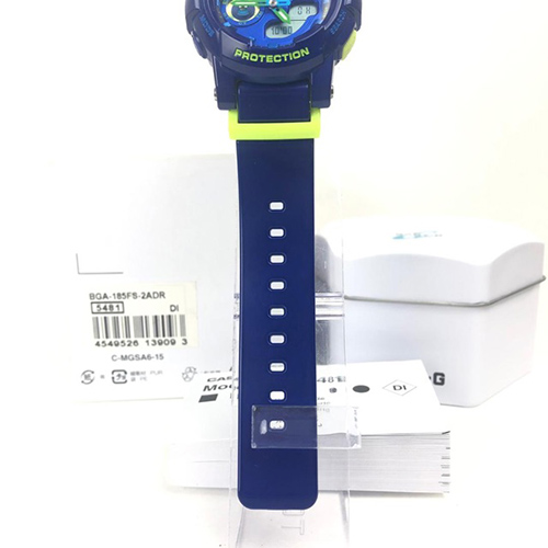 dây nhựa đồng hồ casio BGA-185FS-2ADR