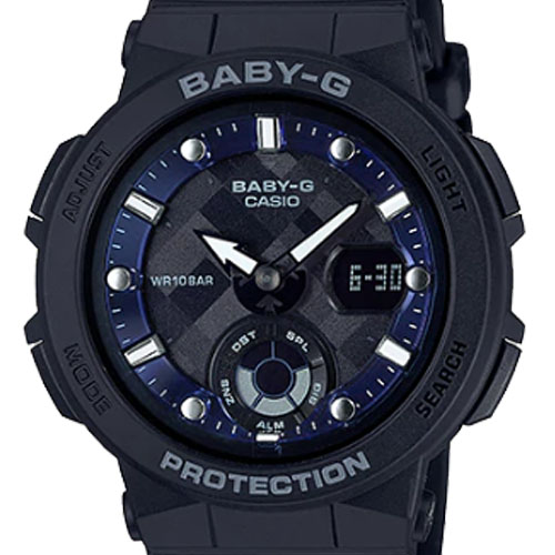 Đồng hồ Casio Baby-G BGA-250-1A Dây nhựa đen Cá tính Phong cách