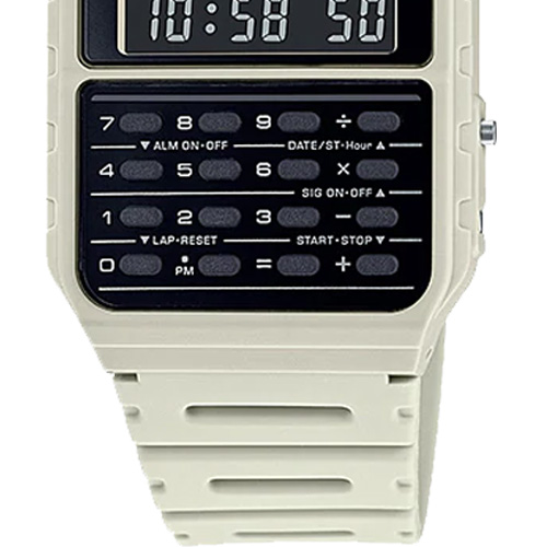 dây nhựa đồng hồ Casio CA-53WF-8BDF màu trắng