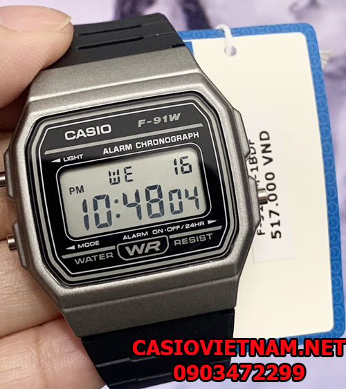 Đồng hồ điện tử casio F-91WM-1B cổ điển