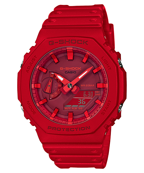Đồng hồ nam Casio GA-2100-4ADF dây nhựa màu đỏ