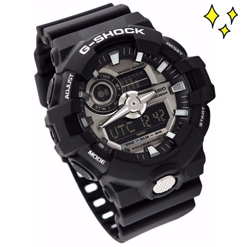 Đồng hồ Casio G-Shock GA-710-1A mạ bạc