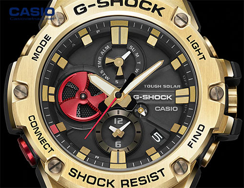 Chi tiết mặt đồng hồ Casio G Shock GST-B100RH-1A