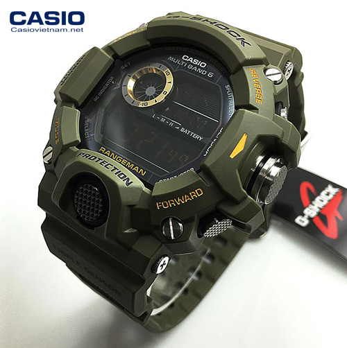Đồng hồ Casio G-Shock GW-9400-3DR Cảm biến bộ ba - Pin năng lượng mặt trời