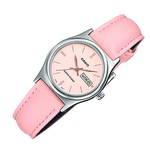 đồng hồ Casio LTP-V006L-4BUDF dây da màu hồng