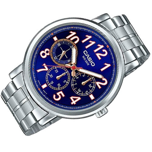 đồng hồ casio nam MTP-E309D-2BVDF dây kim loại