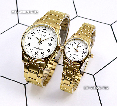 Đồng hồ đôi Casio MTP-V002G-7B2UDF Và LTP-V002G-7B2UDF