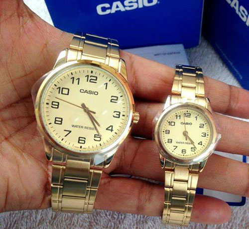 đồng hồ cặp đôi MTP-V001G-9B và LTP-V001G-9B