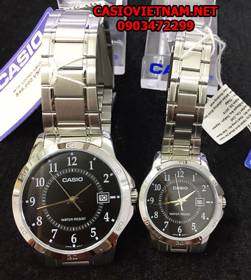 chi tiết Đồng hồ cặp đôi Casio MTP-V004D-1BUDF Và LTP-V004D-1BUDF
