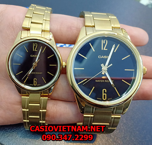 Đồng hồ đôi Casio MTP-V005G-1B-LTP-V005G-1B