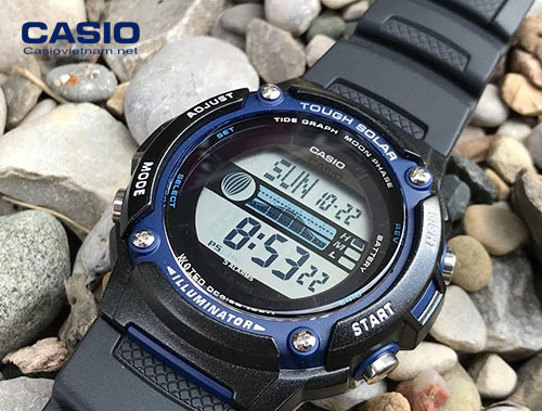 đồng hồ casio W-S210H-1AV