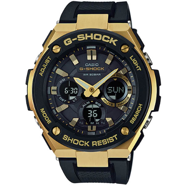 Đồng Hồ Nam Casio G Shock GST-S100G-1ADR Dây Nhựa Màu Đen - Pin Năng Lượng - Hai Đèn Led