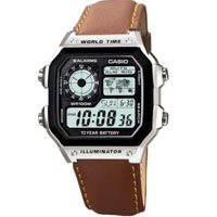 Đồng Hồ Nam Casio AE-1200WHD Phiên Bản Dây Da - PIN 10 NĂM