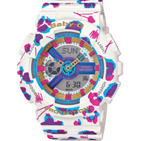 Đồng Hồ Nữ Casio Baby G BA-110FL-7ADR Dây Nhựa Hoạ Tiết Hoa Báo Màu Sắc - Chống Nước 100m