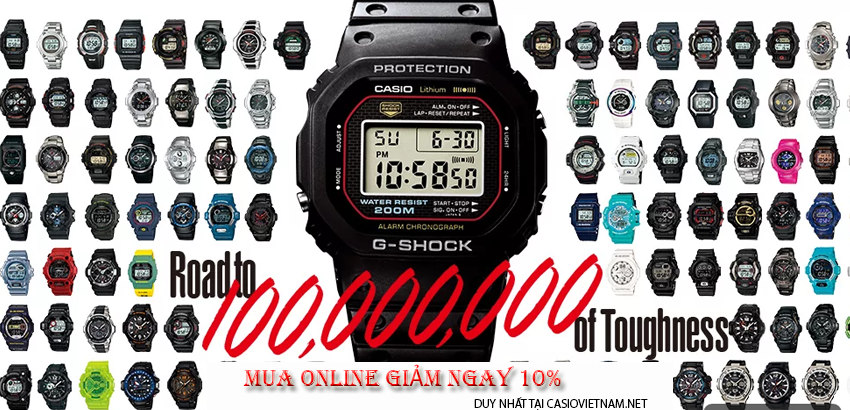Giảm giá 10% hơn 100000000 mẫu đồng hồ G Shock