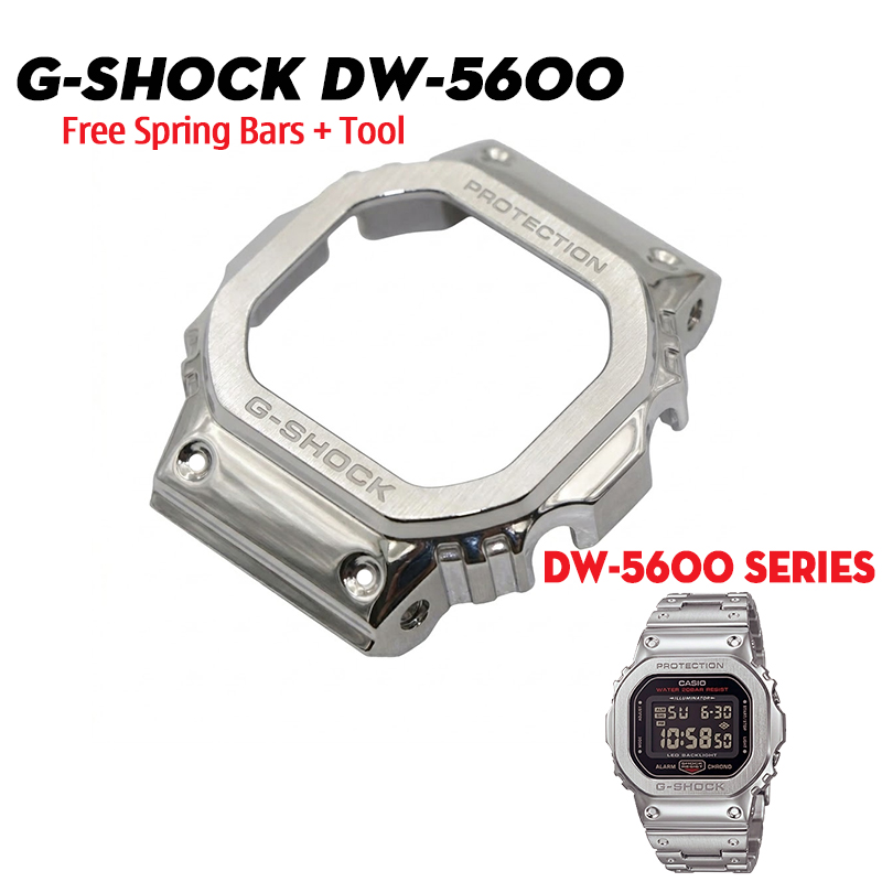 Vỏ kim loại G-Shock DW-5600 Màu Bạc - Thép Không Gỉ